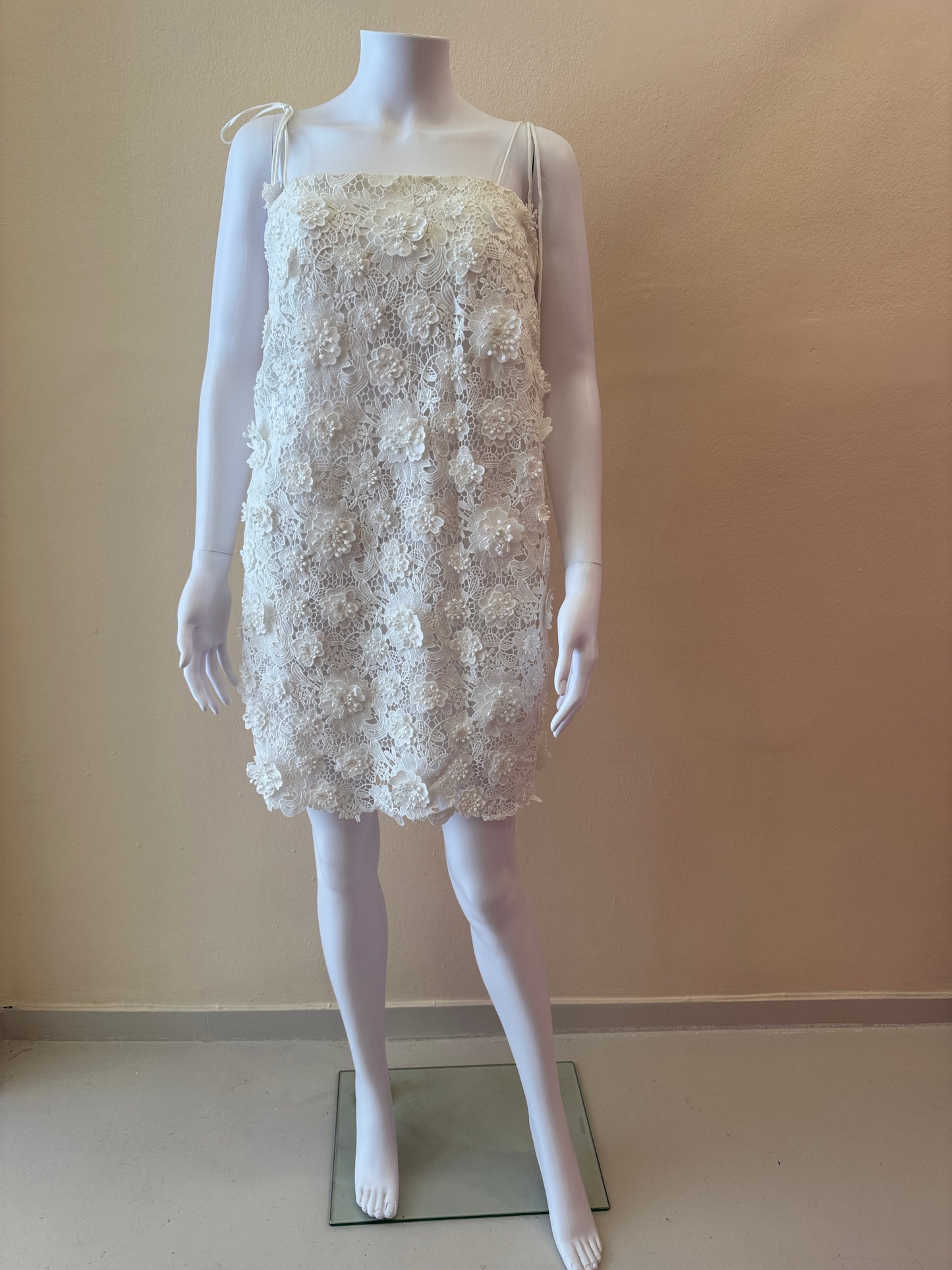 ZIMMERMANN WHITE FLORAL STRAP DRESS