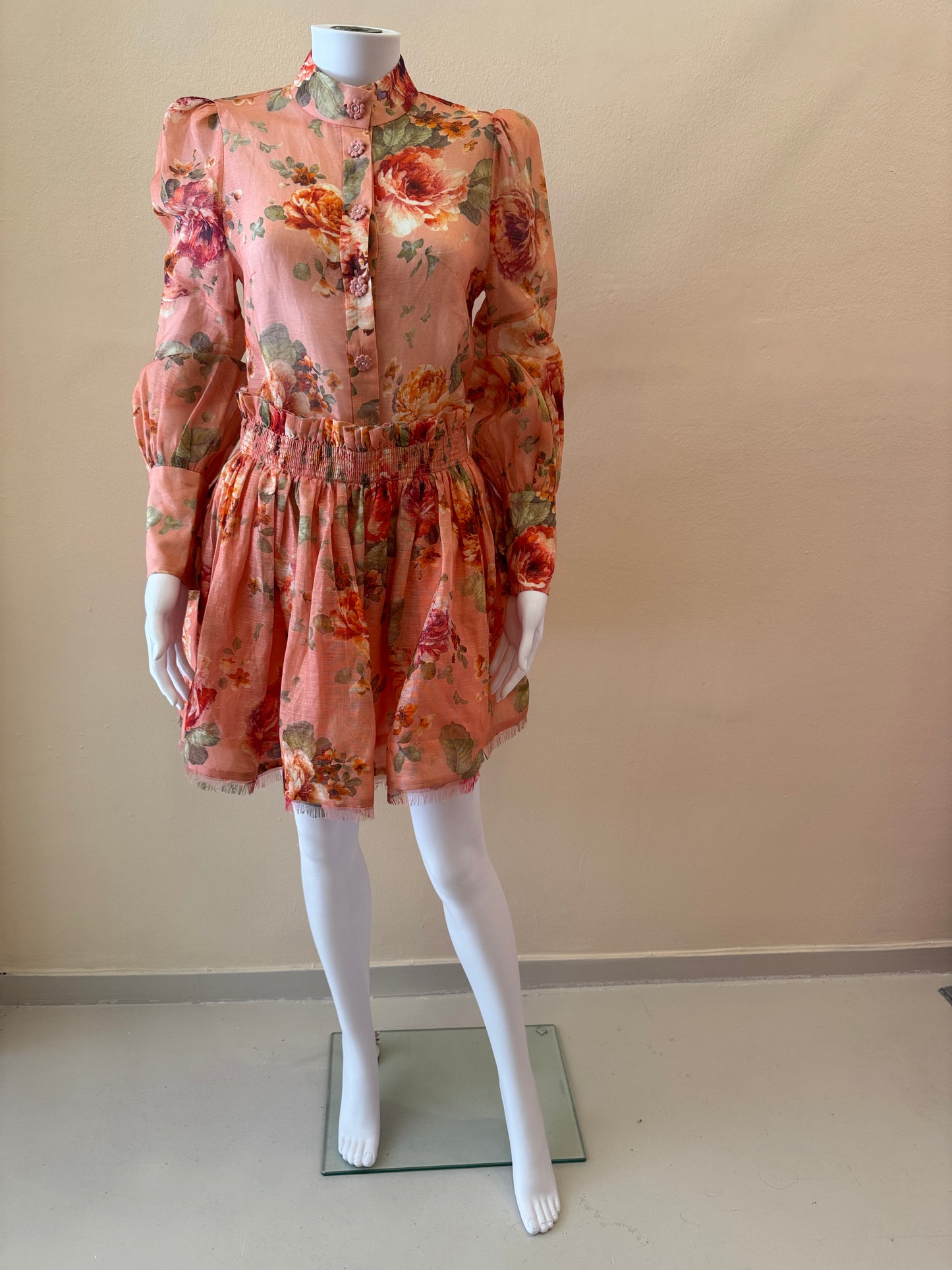 ZIMMERMANN WONDERLAND FLORAL BLOUSE AND SKIRT SET