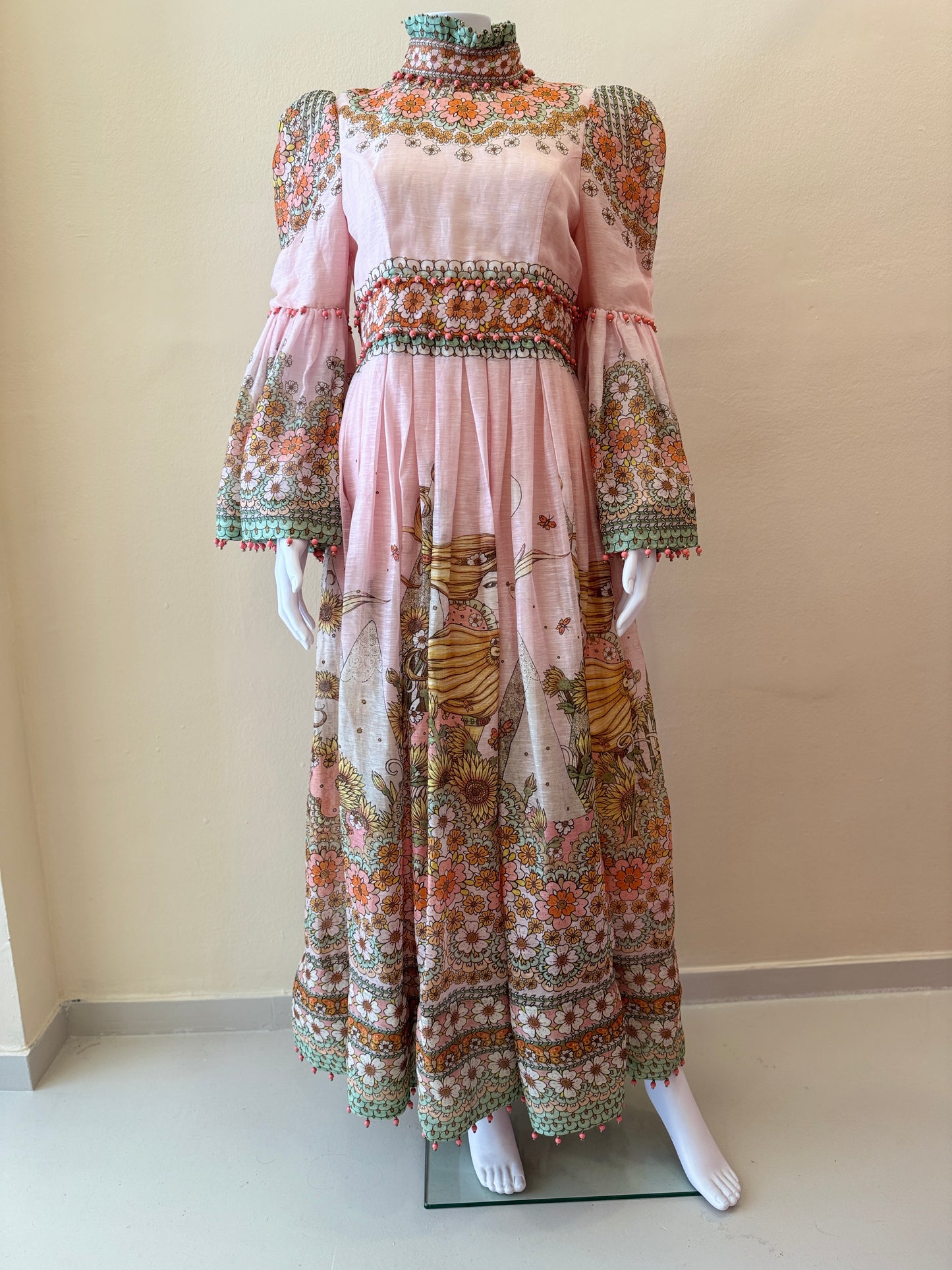 ZIMMERMANN KALEIDOSCOPE BELL SLEEVE GOWN