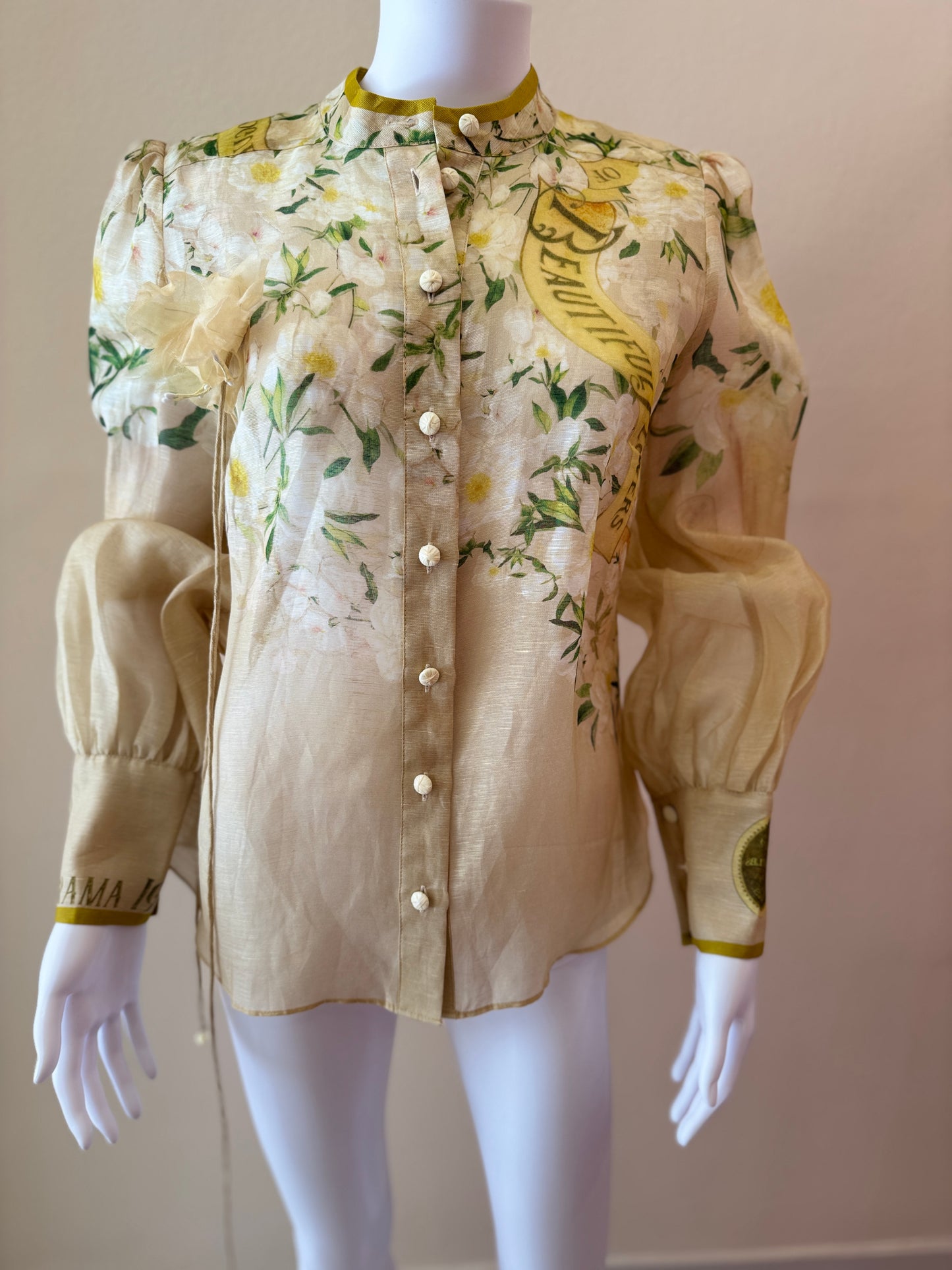 ZIMMERMANN REGULAR FIT FLORAL PRINT SHIRT
