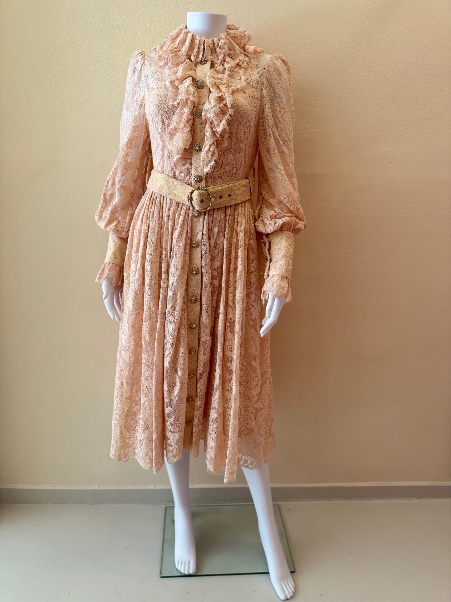 ZIMMERMANN Kaleidoscope lace ruffle midi dress