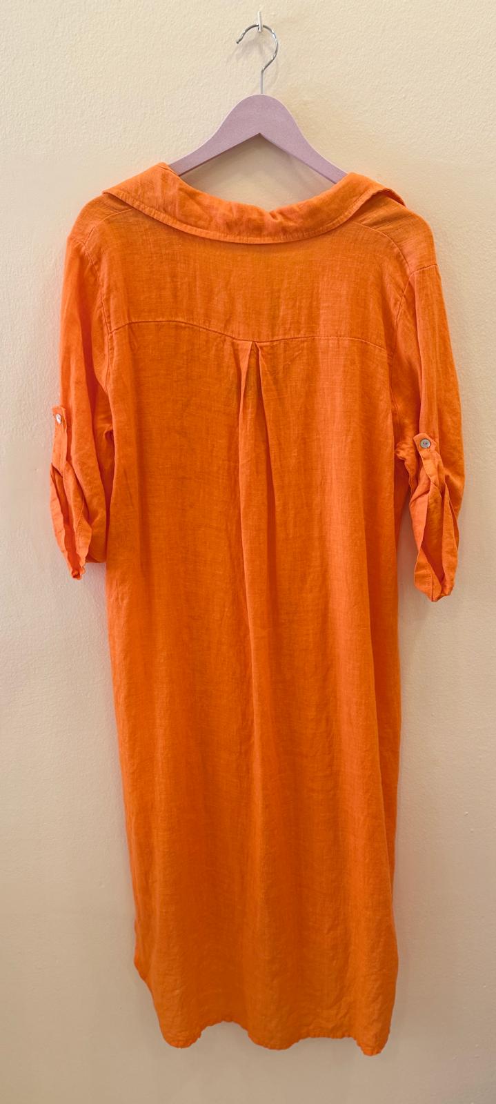 Orange Lino Tunic