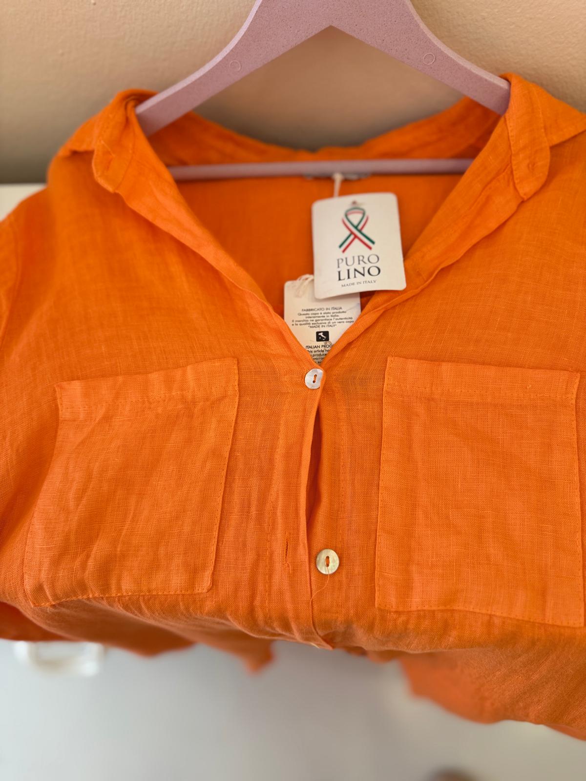 Orange Lino Tunic