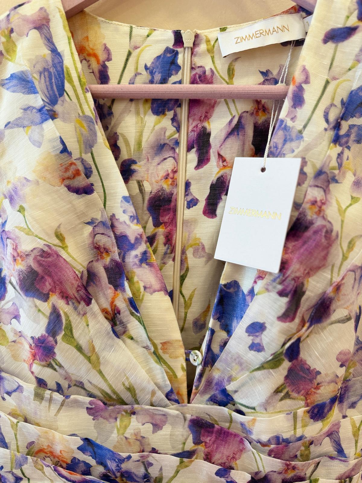 ZIMMERMANN DRESS Tama V-neck Multi-colour