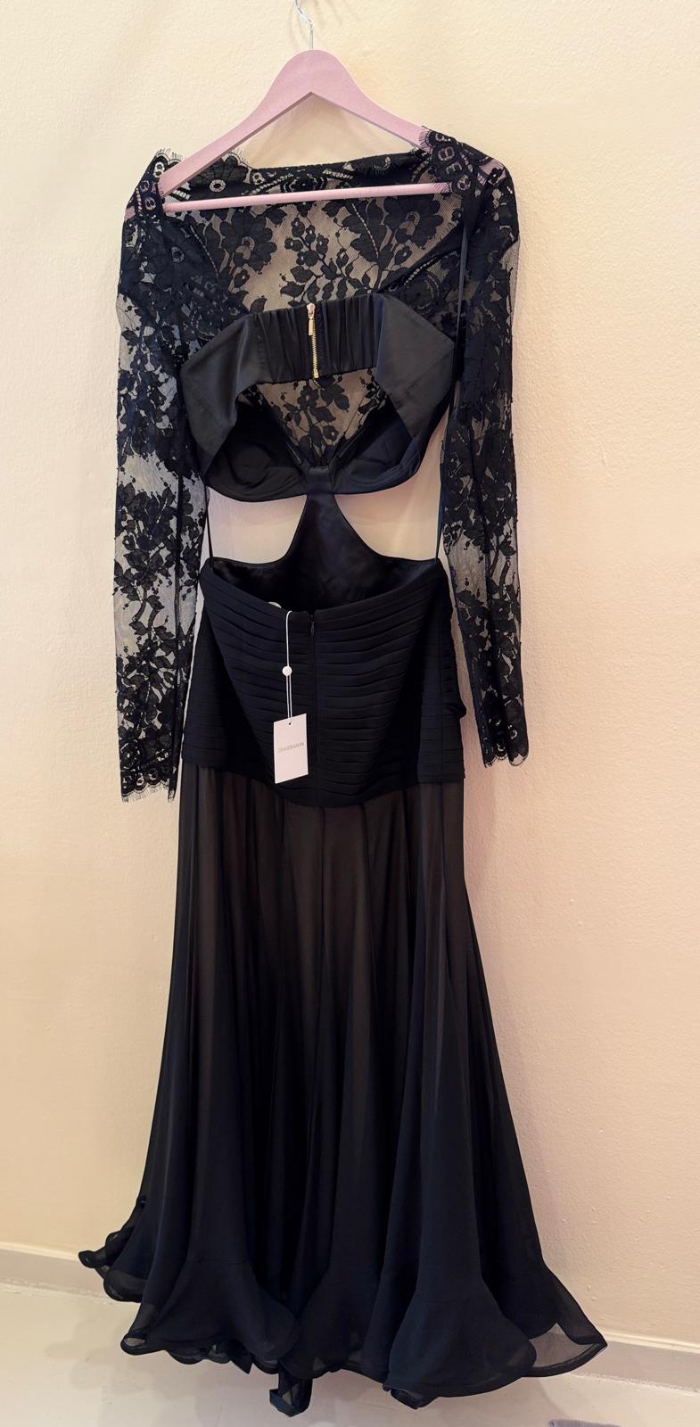 ZIMMERMANN ILLUSTRATION FLOUNBCE BOW CUTOUT LACE