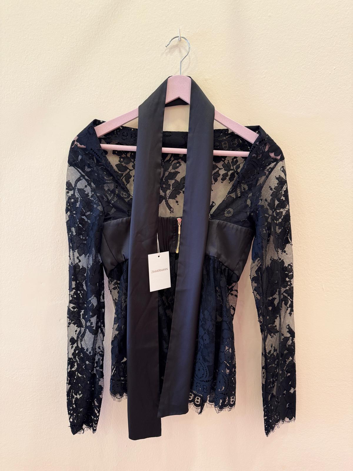 ZIMMERMANN LACE BOW BLOUSE