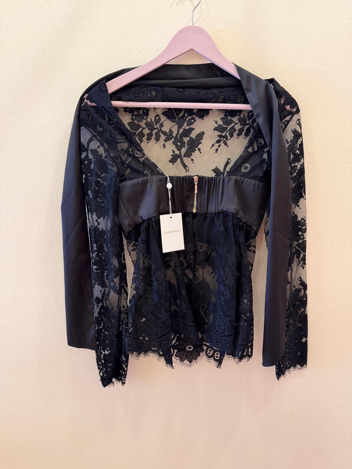 ZIMMERMANN LACE BOW BLOUSE