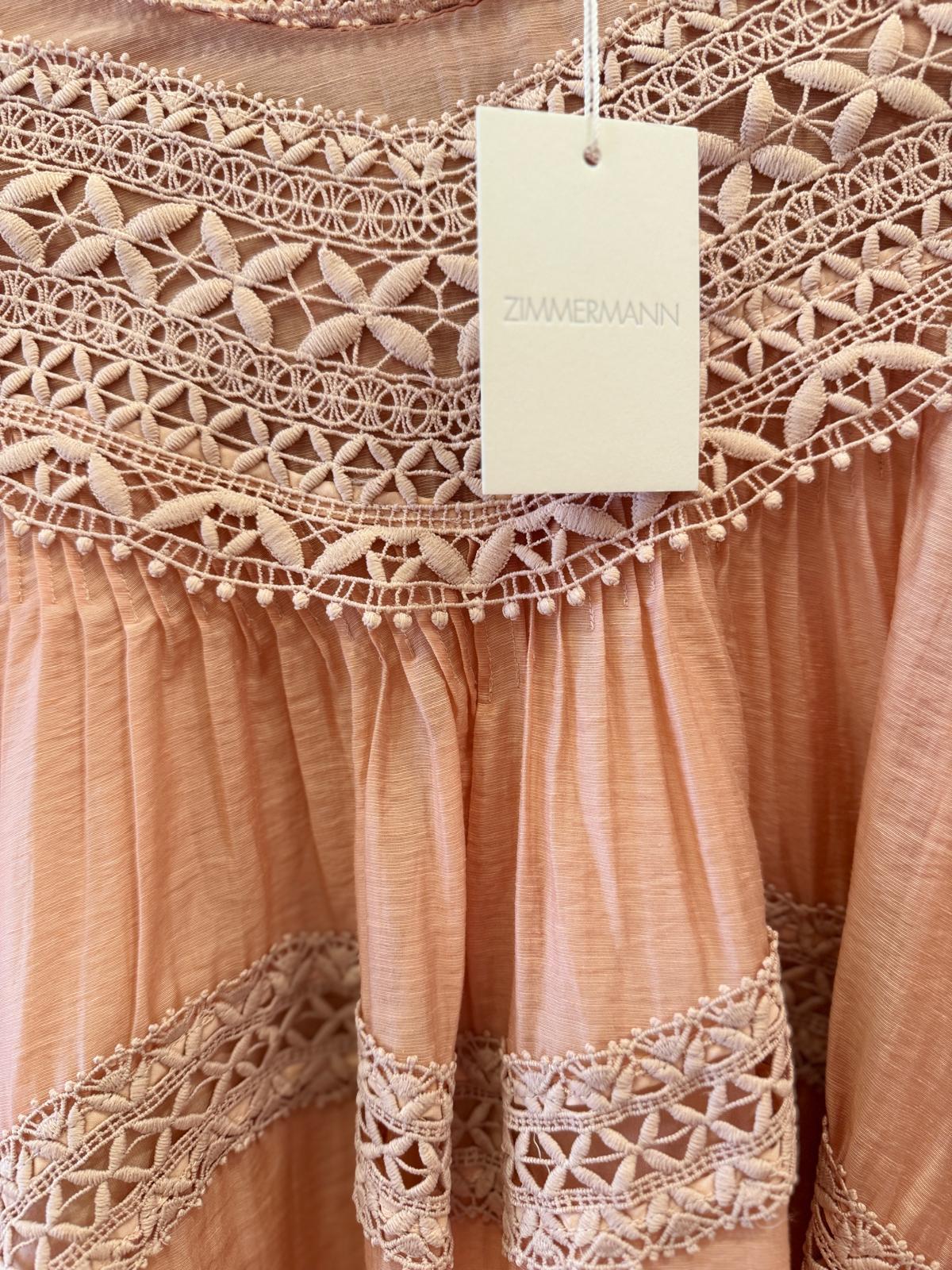 ZIMMERMANN POSTCARD EMBROIDERED BLOUSE