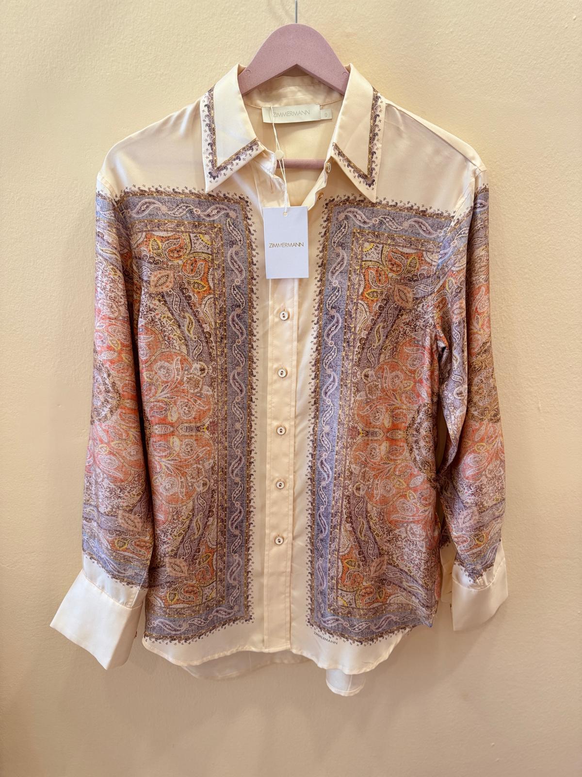 ZIMMERMANN ILLUSTRATION PAISLEY SHIRT AND PANTS