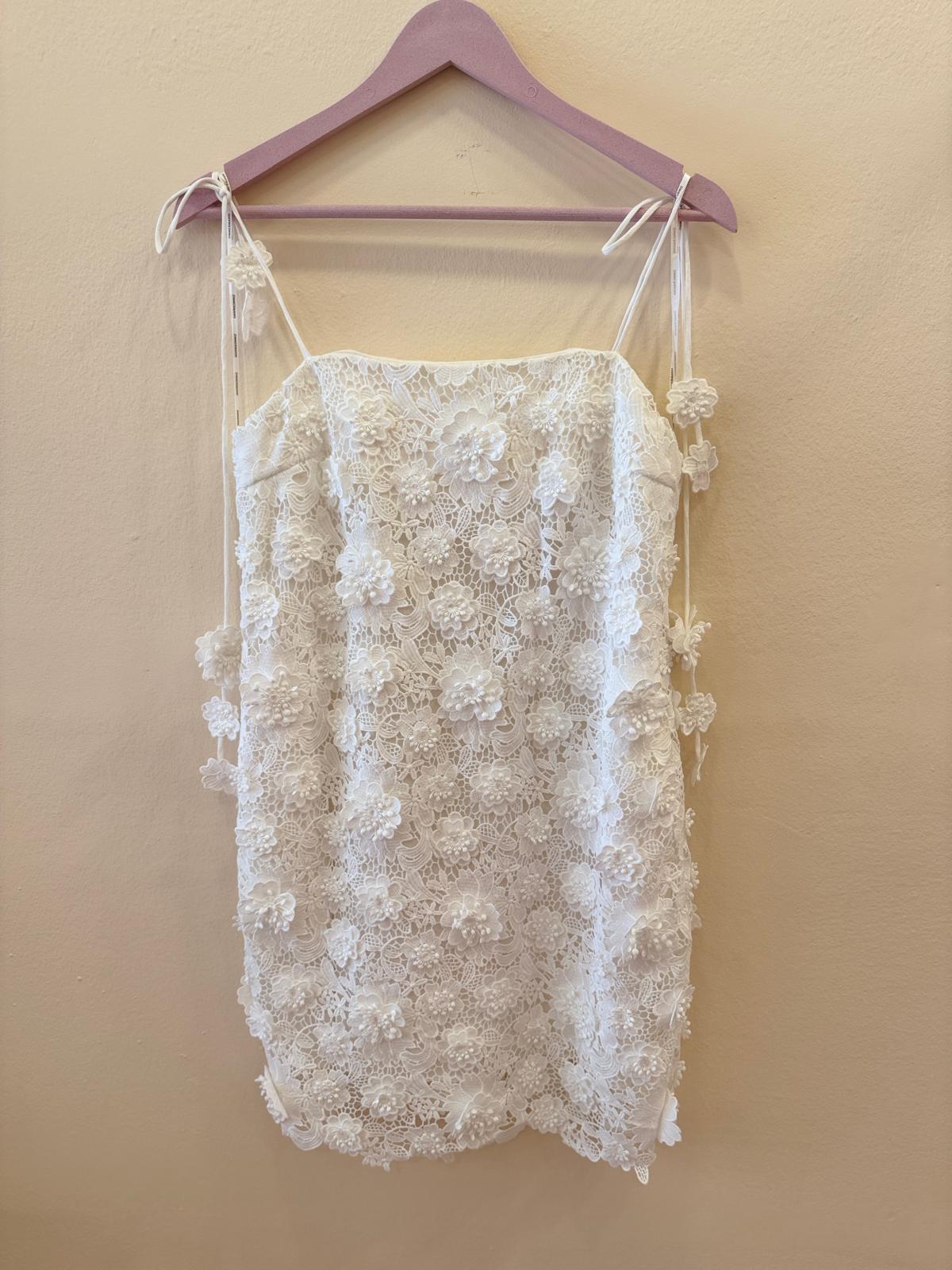 ZIMMERMANN WHITE FLORAL STRAP DRESS