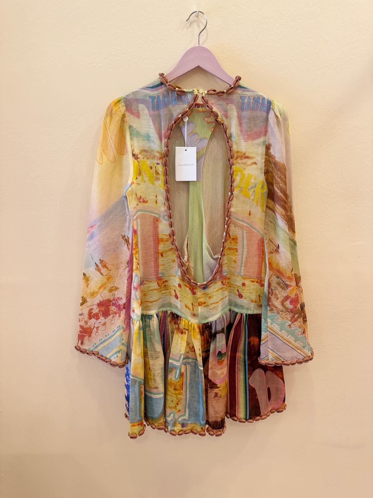 ZIMMERMANN NEUTRAL TAMA LAYERED MINIDRESS