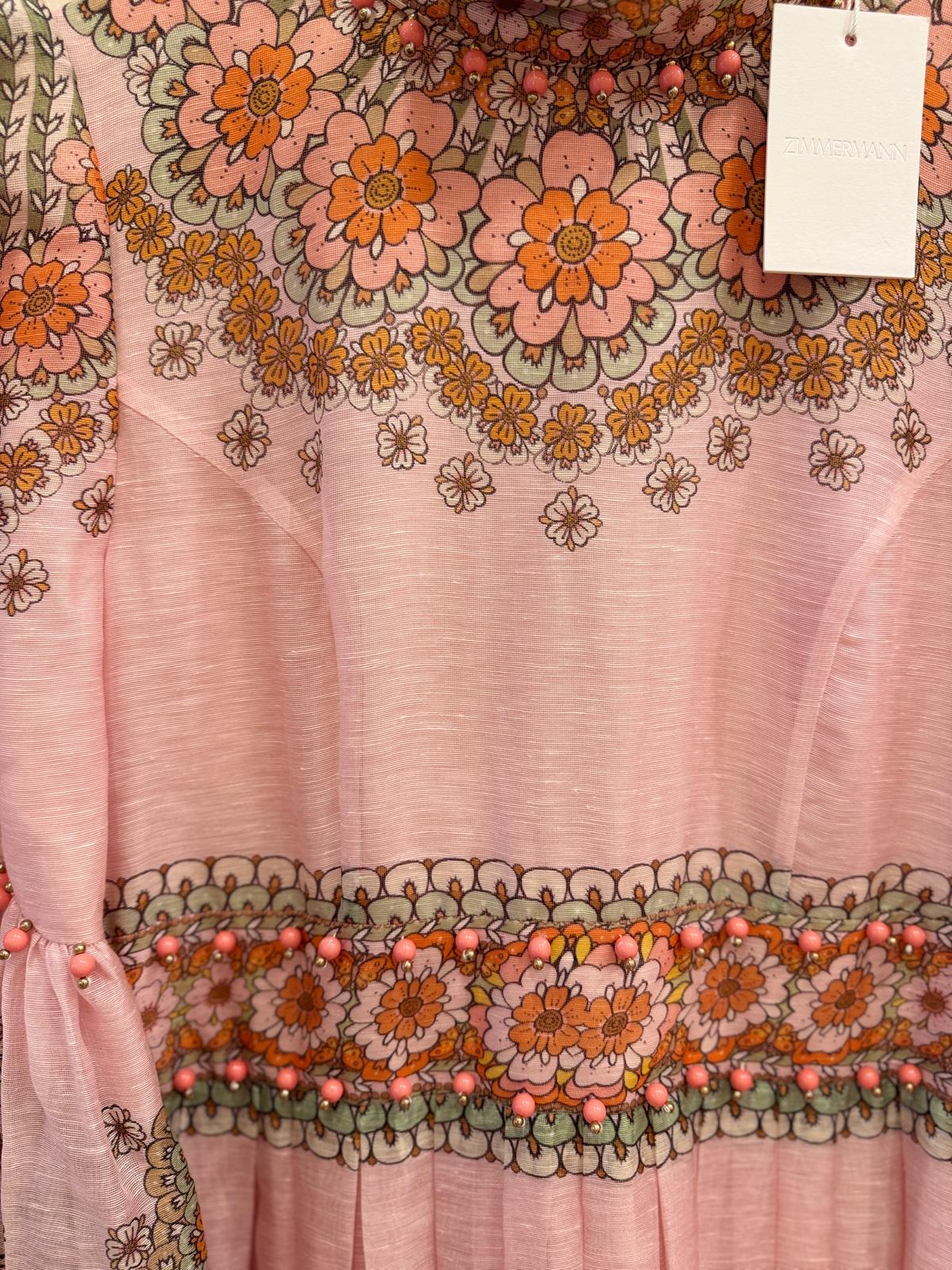 ZIMMERMANN KALEIDOSCOPE BELL SLEEVE GOWN