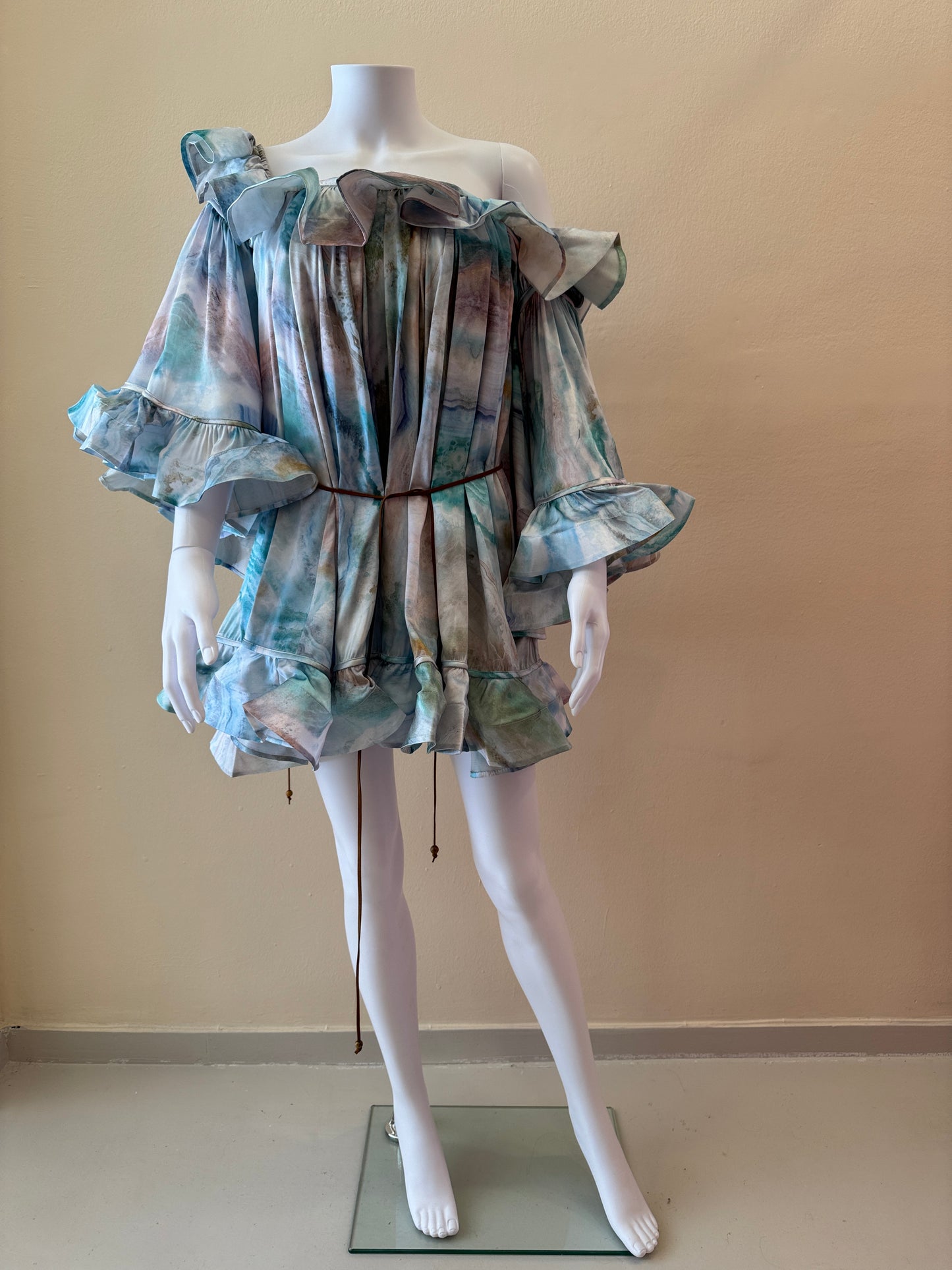 ZIMMERMANN ILLUMINATE FLOUNCE MINI DRESS