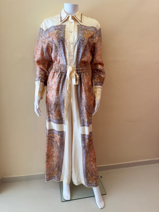 ZIMMERMANN ILLUSTRATION PAISLEY SHIRT AND PANTS
