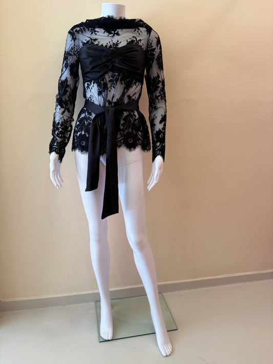 ZIMMERMANN LACE BOW BLOUSE