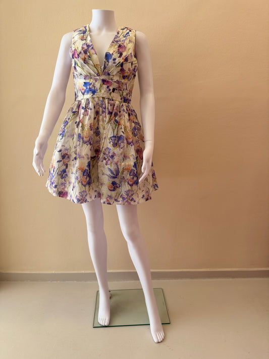 ZIMMERMANN DRESS Tama V-neck Multi-colour
