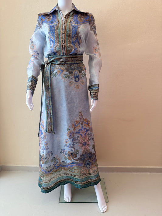ZIMMERMANN EDEN SET SHIRT AND SKIRT