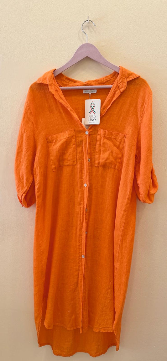 Orange Lino Tunic