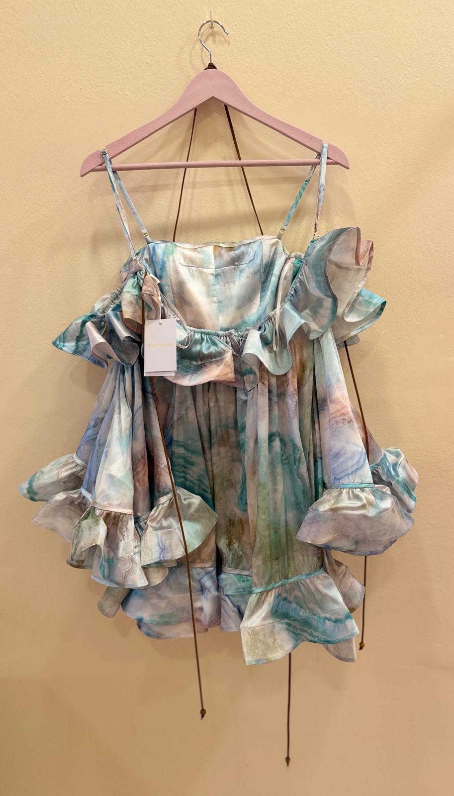 ZIMMERMANN ILLUMINATE FLOUNCE MINI DRESS